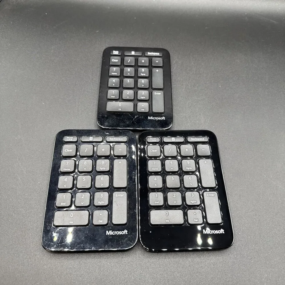 Lot Of 3 Genuine OEM Microsoft 1558 Sculpt Ergonomic Number Key Pad Bluetooth